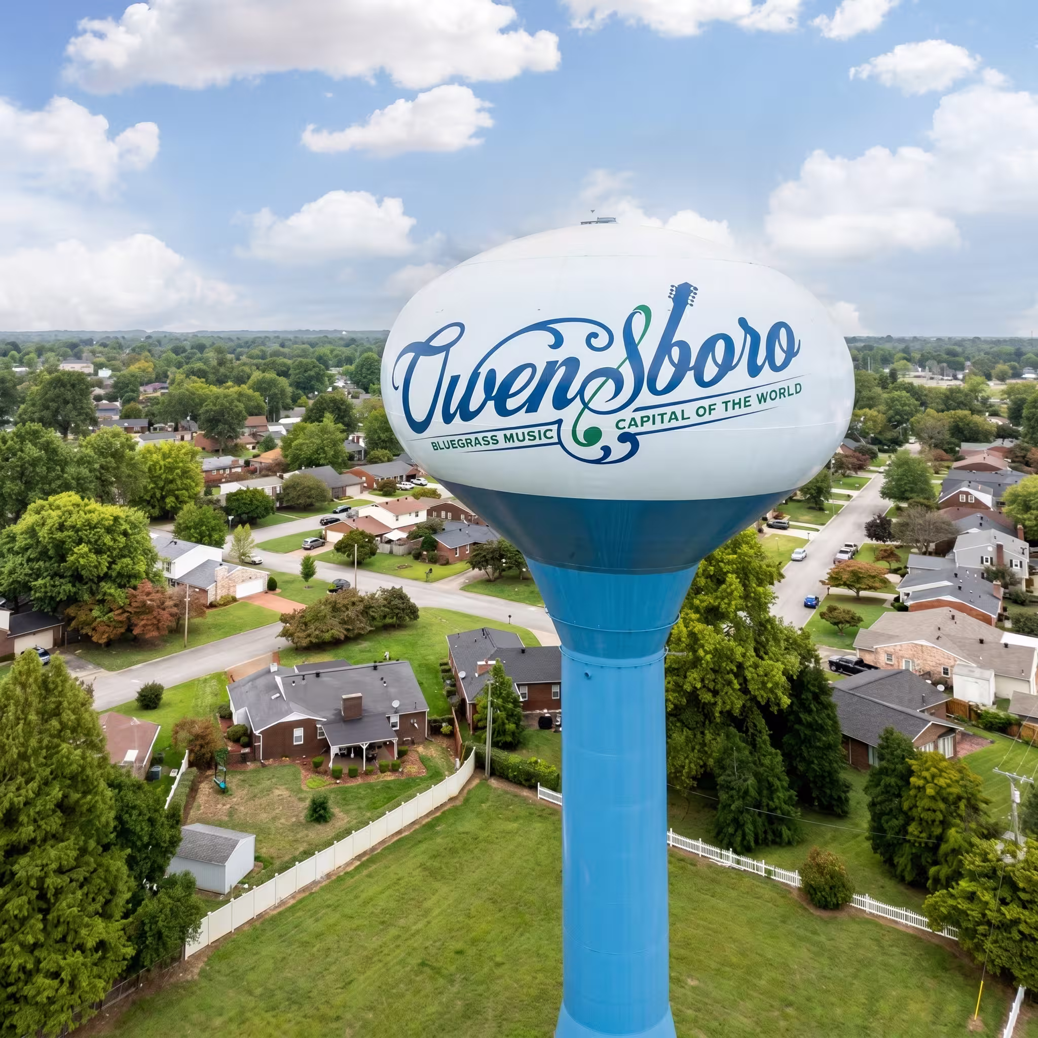 Owensboro, Kentucky riverfront skyline