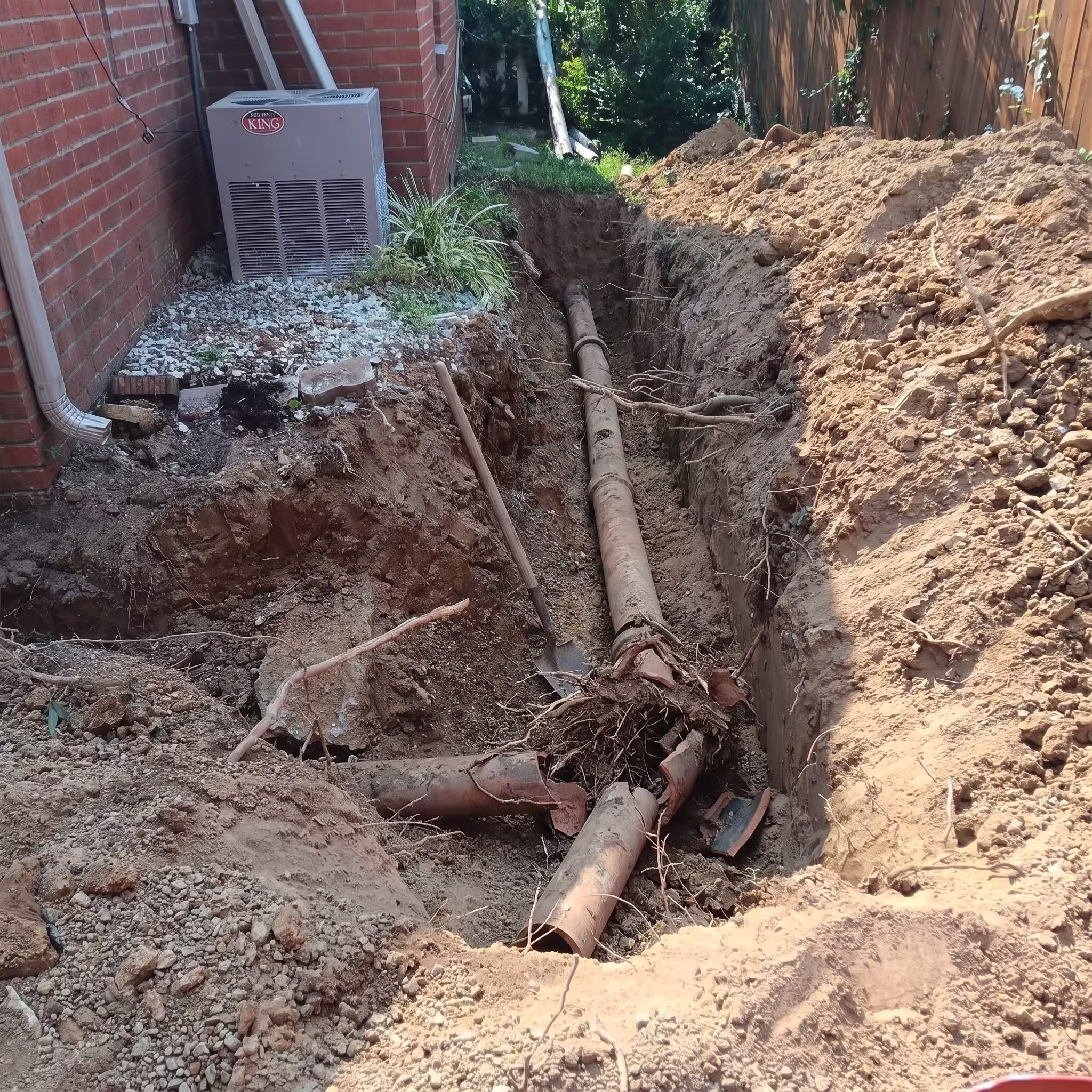 Sewer line service visit showing the kind of recurring main-line problem that may need camera diagnosis or repair planning.