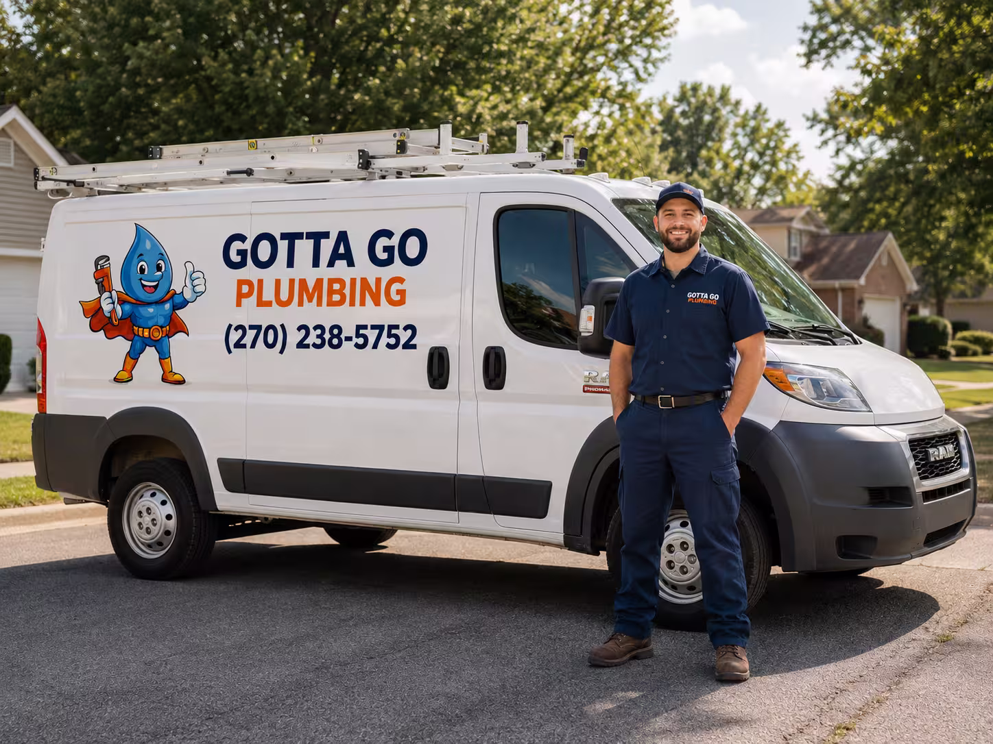 Gotta Go Plumbing team members ready for field service